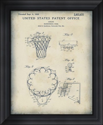 Framed Patented Sport VI Print