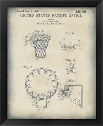 Framed Patented Sport VI Print