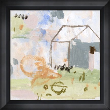 Framed Hopscotch Doodles I Print