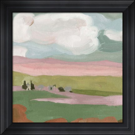 Framed Violet Fields I Print