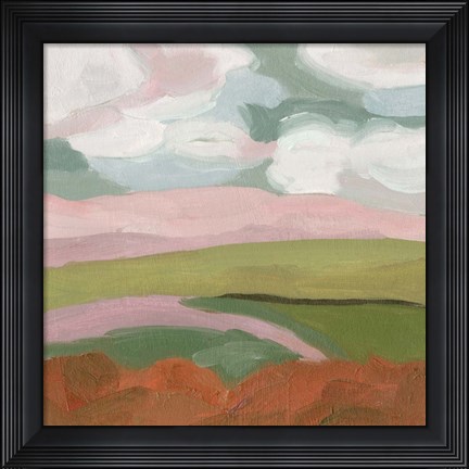Framed Violet Fields II Print