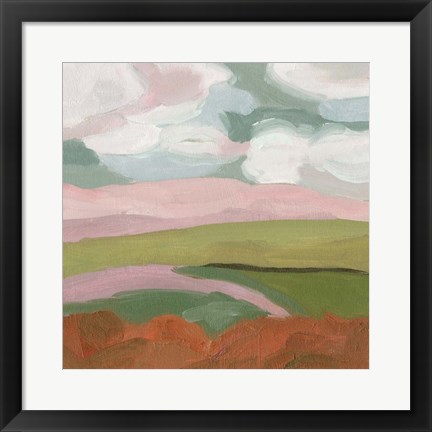 Framed Violet Fields II Print