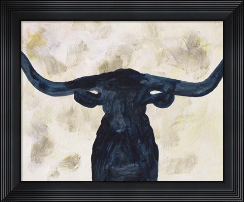 Framed Blue Shadow I Print