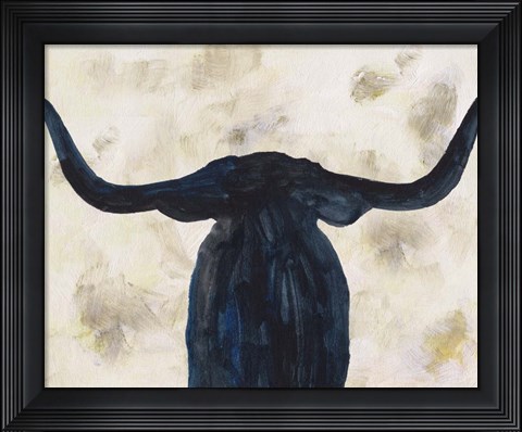 Framed Blue Shadow II Print
