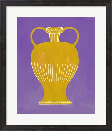 Framed Neon Vase I Print