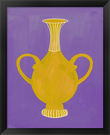Framed Neon Vase II Print