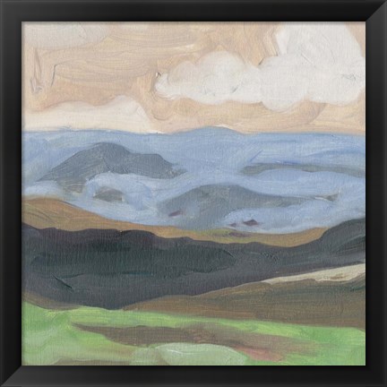 Framed Distant Hills II Print