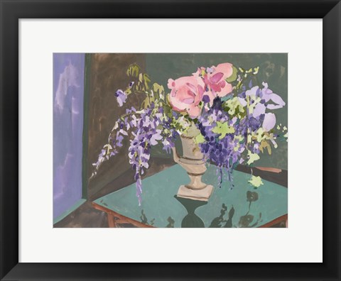 Framed Blooming Wisteria I Print