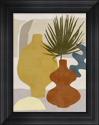 Framed Decorated Vases II Print