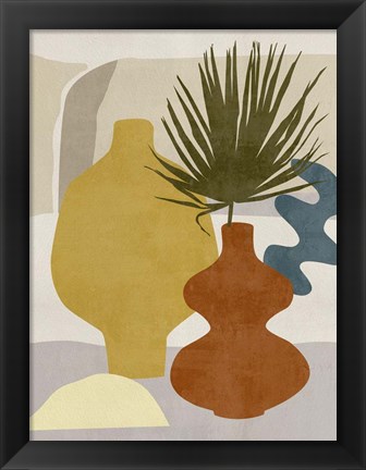 Framed Decorated Vases II Print