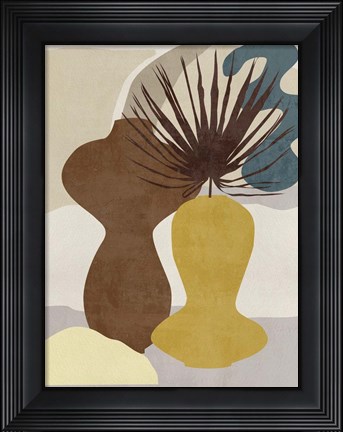 Framed Decorated Vases IV Print