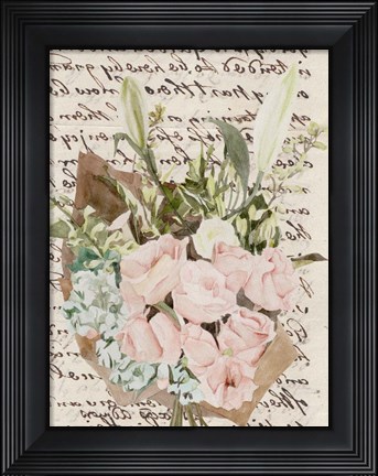 Framed Wrapped Bouquet II Print