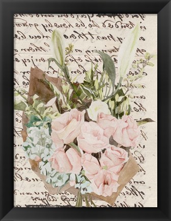 Framed Wrapped Bouquet II Print