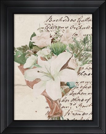 Framed Wrapped Bouquet III Print