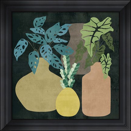 Framed Decorative Vases II Print