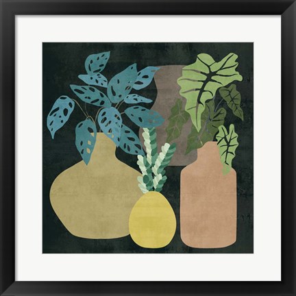 Framed Decorative Vases II Print