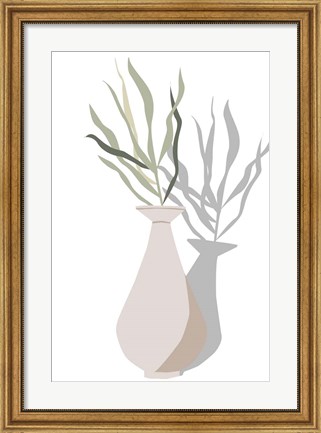 Framed Vase &amp; Stem I Print