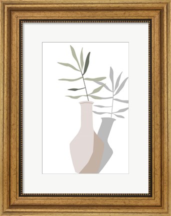 Framed Vase &amp; Stem III Print