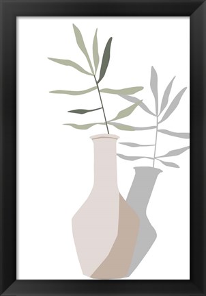 Framed Vase &amp; Stem III Print