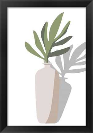 Framed Vase &amp; Stem VI Print