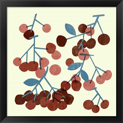 Framed Sweet Cherries II Print