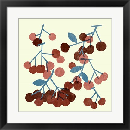Framed Sweet Cherries II Print