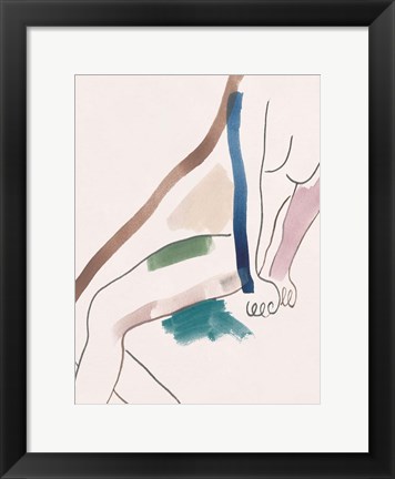 Framed Seated Female Figure I Print