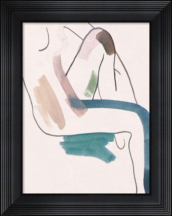 Framed Seated Female Figure II Print