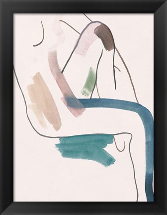 Framed Seated Female Figure II Print