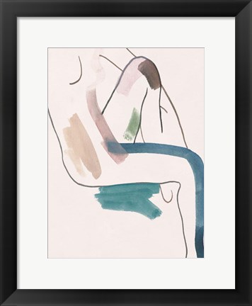 Framed Seated Female Figure II Print