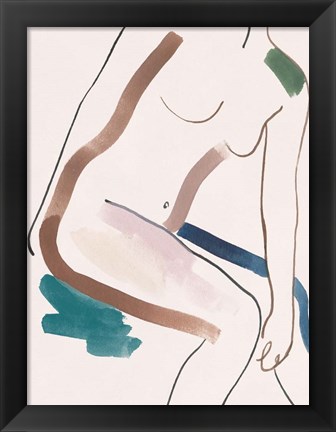 Framed Seated Female Figure III Print