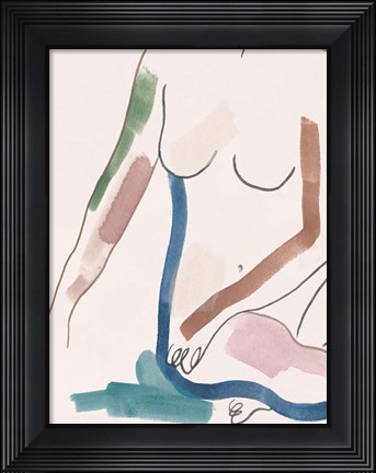 Framed Seated Female Figure IV Print