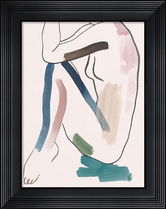 Framed Seated Female Figure VI Print