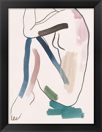 Framed Seated Female Figure VI Print