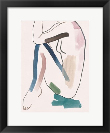 Framed Seated Female Figure VI Print