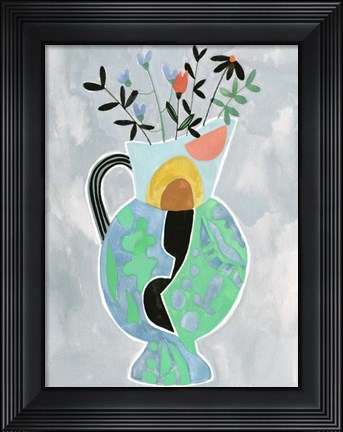 Framed Collage Vase II Print