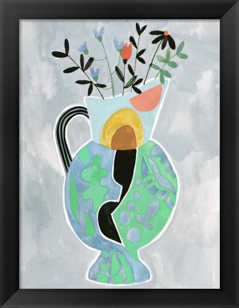 Framed Collage Vase II Print