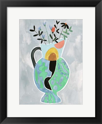 Framed Collage Vase II Print