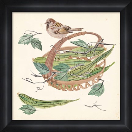 Framed Basket with Fruit VI Print