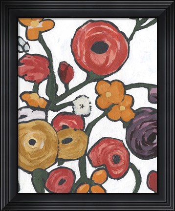 Framed Stretching Blooms I Print