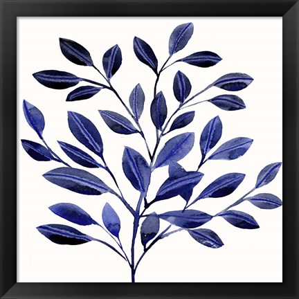 Framed Deep Blue Branch II Print