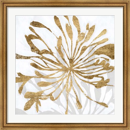 Framed Golden Gilt Bloom I Print