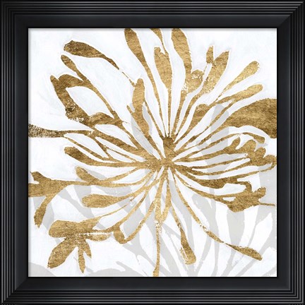 Framed Golden Gilt Bloom I Print