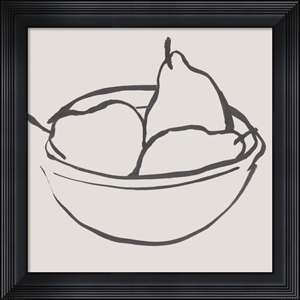 Framed Simple Pear II Print