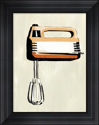 Framed Retro Kitchen Appliance III Print