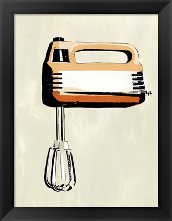 Framed Retro Kitchen Appliance III Print