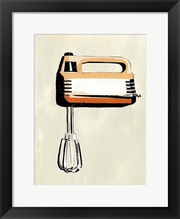 Framed Retro Kitchen Appliance III Print