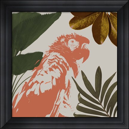 Framed Graphic Tropical Bird I Print