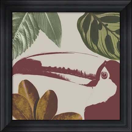 Framed Graphic Tropical Bird V Print