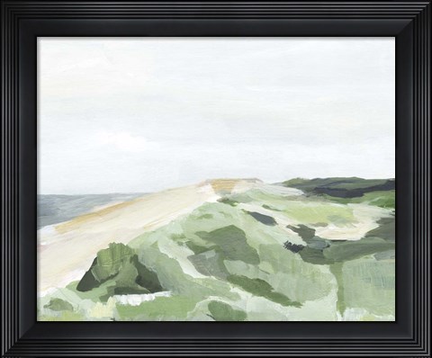 Framed Coastline Greenery II Print